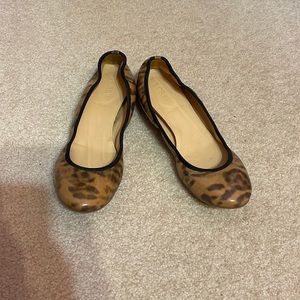 Animal print J.Crew ballet flat